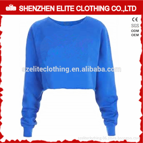 Cheap Wholesale Blue Custom Crewneck Sweatshirts Organic